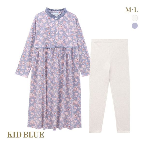 30%OFF キッドブルー エディスフラワー ワンピース レギンス セット ルームウェア パジャマ 長袖 ネグリジェ ナイティ レディース KID BLUE 30%OFF キッドブルー エディスフラワー ワンピース レギンス セット ルームウェア パジャマ 長袖 ネグリジェ ナイティ レディース KID BLUE