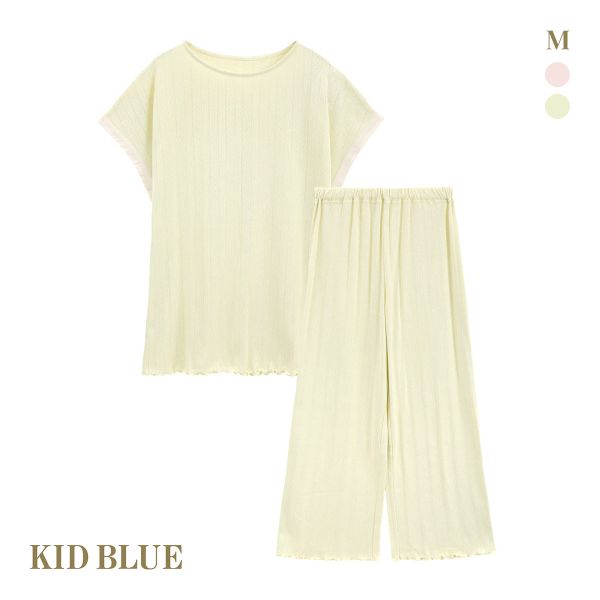 キッドブルー 25パターンメッシュN 半袖 ルームウェア 8分丈パンツ 上下セット パジャマ KID BLUE