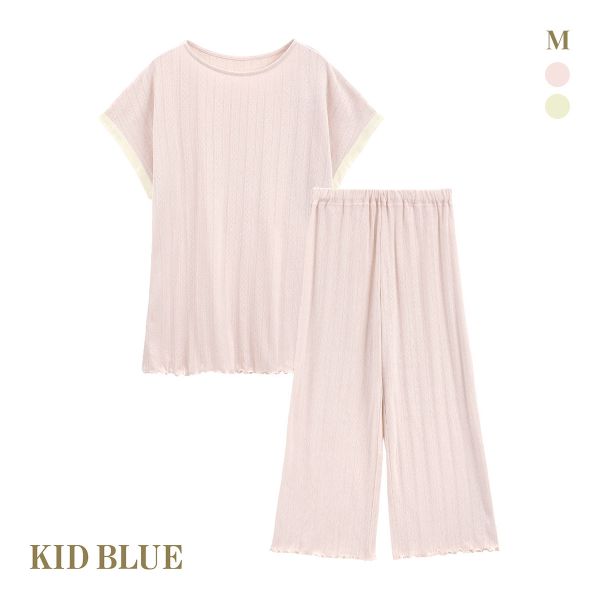 キッドブルー 25パターンメッシュN 半袖 ルームウェア 8分丈パンツ 上下セット パジャマ KID BLUE キッドブルー 25パターンメッシュN 半袖 ルームウェア 8分丈パンツ 上下セット パジャマ KID BLUE