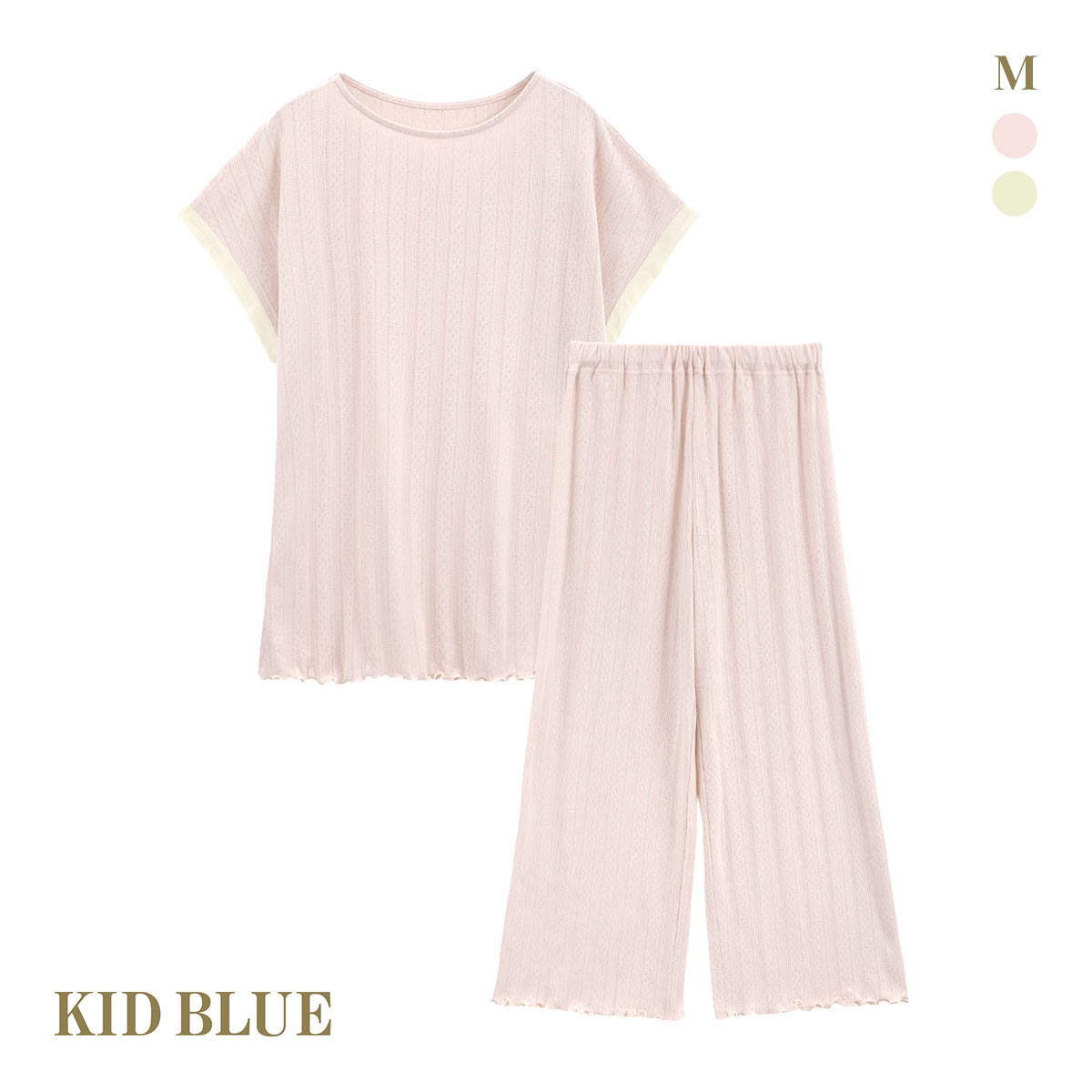 キッドブルー 25パターンメッシュN 半袖 ルームウェア 8分丈パンツ 上下セット パジャマ KID BLUE