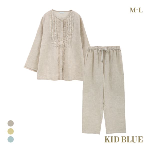キッドブルー 25オータム Wガーゼ 長袖 フルレングス 上下セット パジャマ KID BLUE