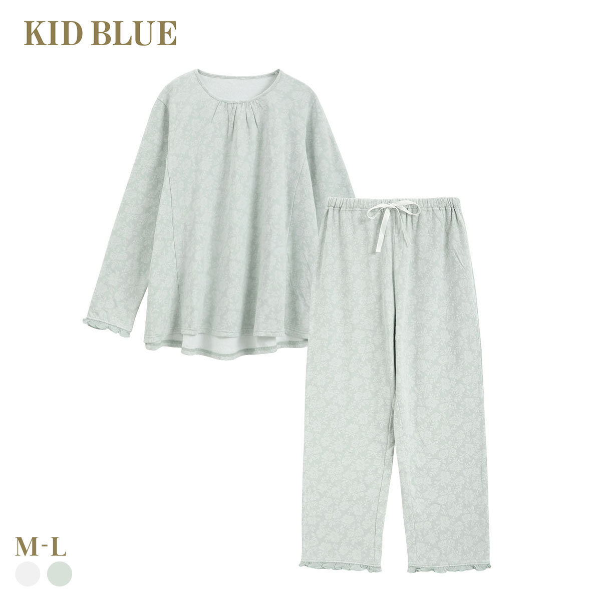 キッドブルー 25接結フラワーJQ 長袖 フルレングス 上下セット