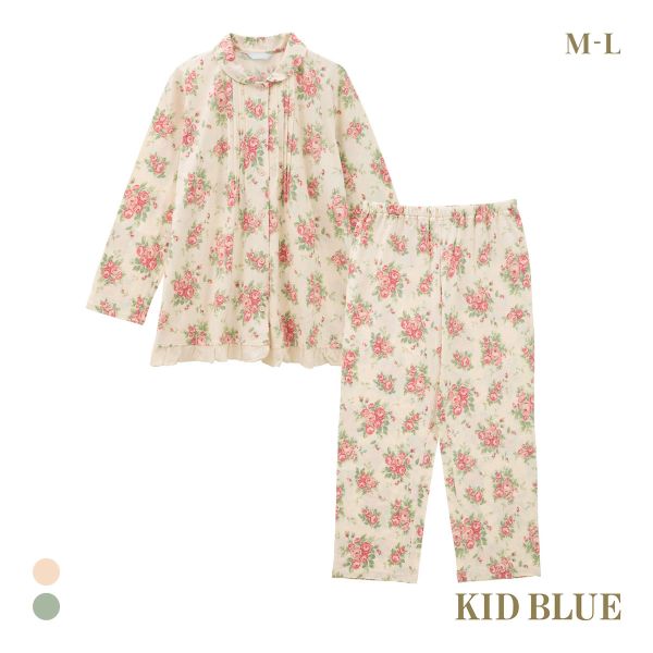 キッドブルー 25オータムローズN ルームウェア 長袖 フルレングス 上下セット パジャマ KID BLUE