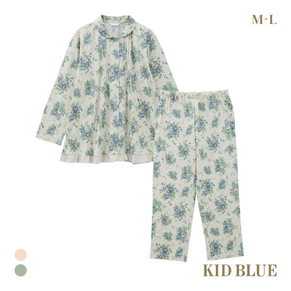 キッドブルー 25オータムローズN ルームウェア 長袖 フルレングス 上下セット パジャマ KID BLUE