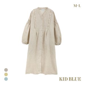 キッドブルー 25オータム Wガーゼ 長袖 ワンピース ルームウェア パジャマ KID BLUE