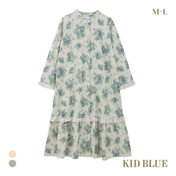 キッドブルー 25オータムローズN 長袖 ワンピース ルームウェア パジャマ KID BLUE