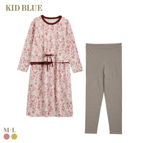 キッドブルー 25フルールPtN 長袖 ワンピース ルームウェア パジャマ KID BLUE