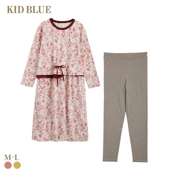 キッドブルー 25フルールPtN 長袖 ワンピース ルームウェア パジャマ KID BLUE