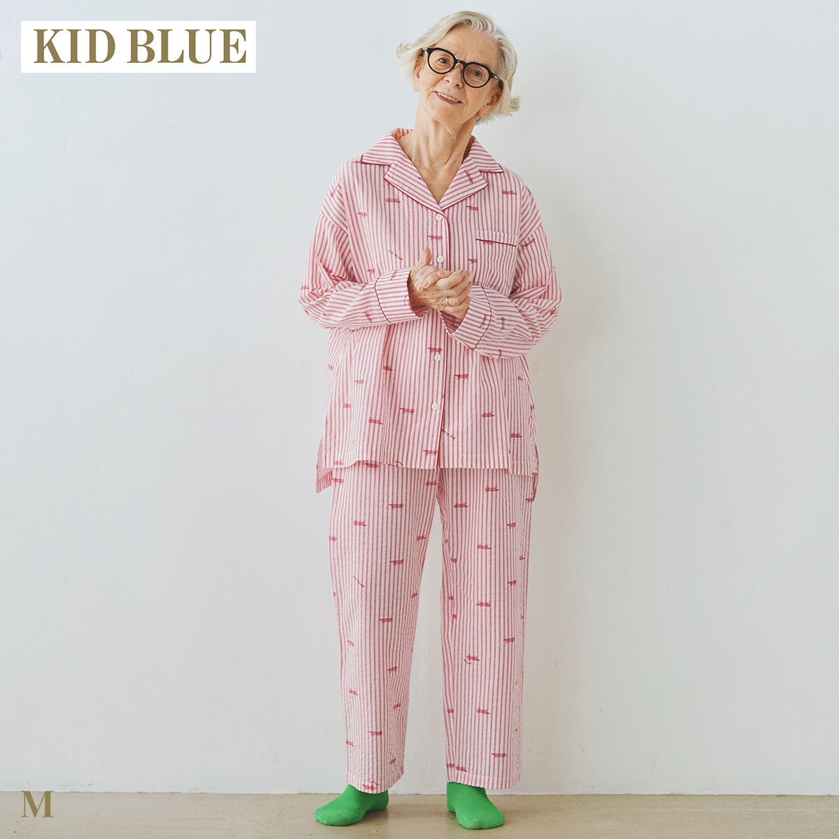 キッドブルー リサ・ラーソンコラボN 長袖 フルレングス 上下セット パジャマ ルームウェア KID BLUE(RE-レッド-M)