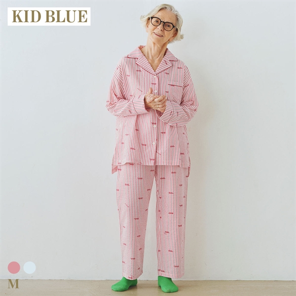 キッドブルー リサ・ラーソンコラボN 長袖 フルレングス 上下セット パジャマ ルームウェア KID BLUE