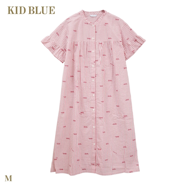 キッドブルー リサ・ラーソンコラボN ワンピース 半袖 ルームウェア ナイティ レディース KID BLUE