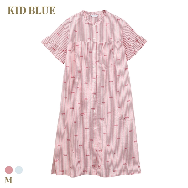 キッドブルー リサ・ラーソンコラボN ワンピース 半袖 ルームウェア ナイティ レディース KID BLUE