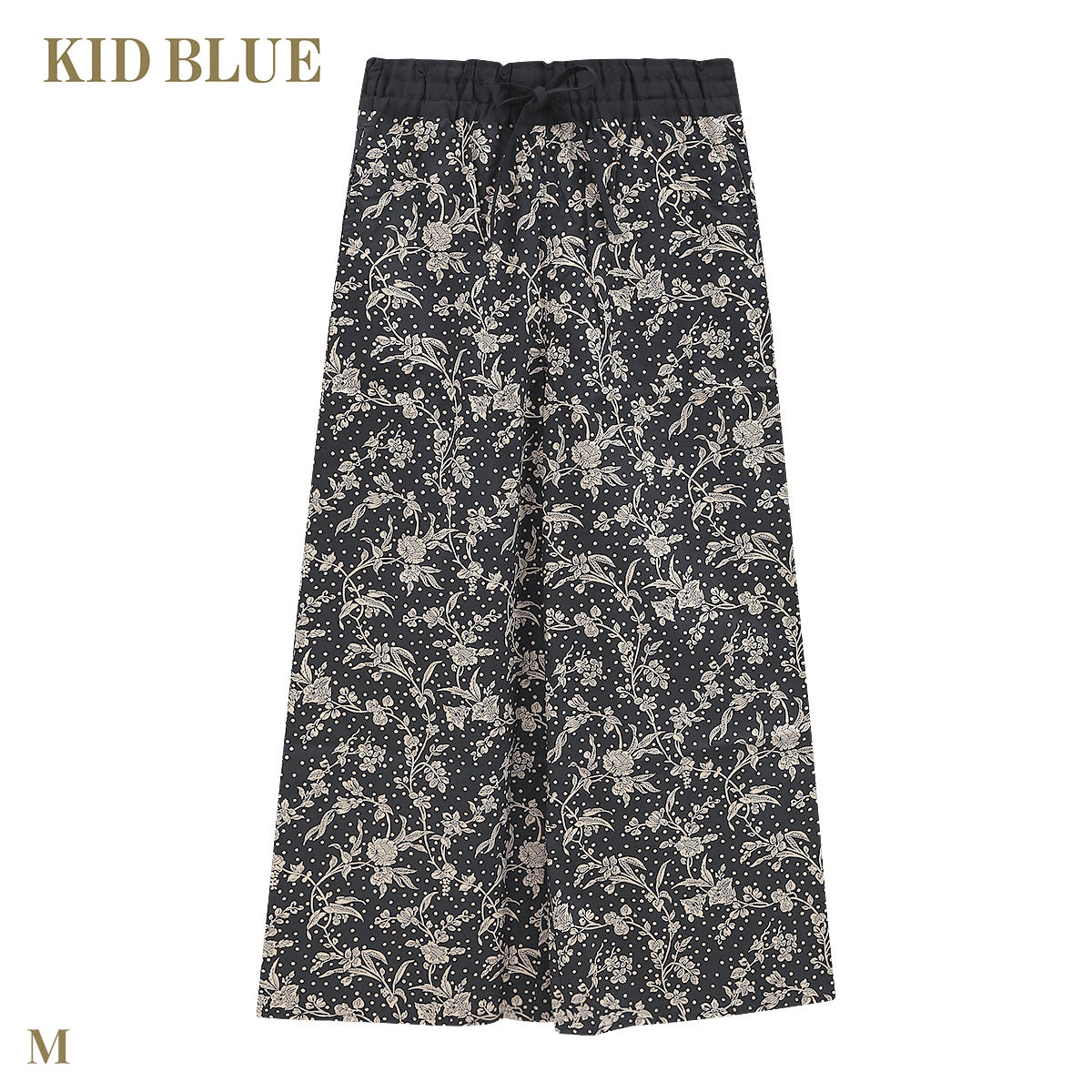 キッドブルー 26LIBERTYプリント フルレングス パンツ ルームウェア KID BLUE(BK-ブラック-M)