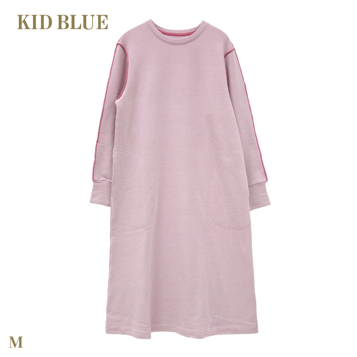 キッドブルー 26裏毛ココウール ワンピース 長袖 ナイティ ルームウェア パジャマ レディース KID BLUE(PI-ピンク-M)