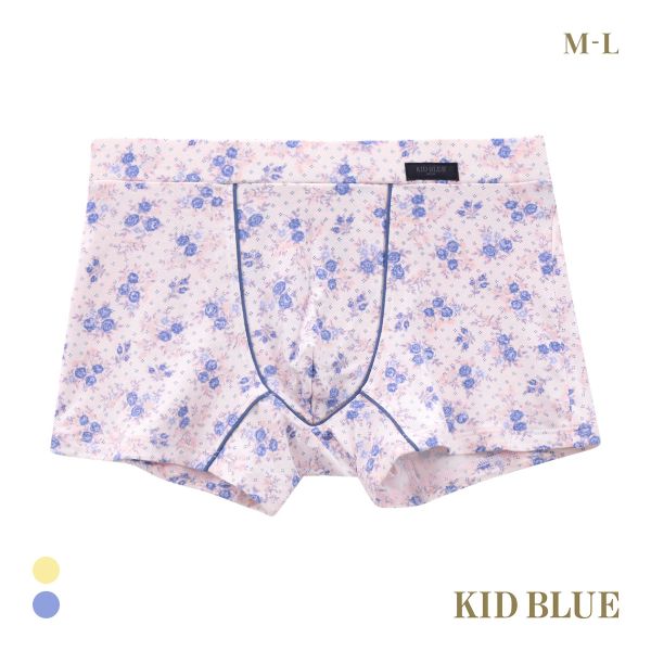 キッドブルー MENS ピンドットフラワー ボクサーパンツ 前とじ メンズ KID BLUE