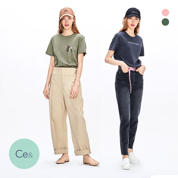 シーイーアンド Ce& BEAT WAVE Tシャツ 半袖 2枚セット レディース