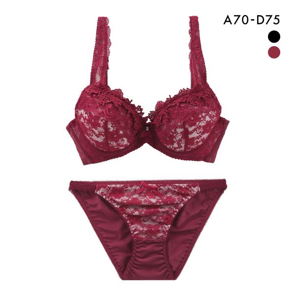 サンエイ 脇高 シックフラワー ブラセット ABCD 脇肉 はみ肉すっきり 脇寄せ ブラジャー ショーツ セット 美胸 谷間 丸胸 SANEI