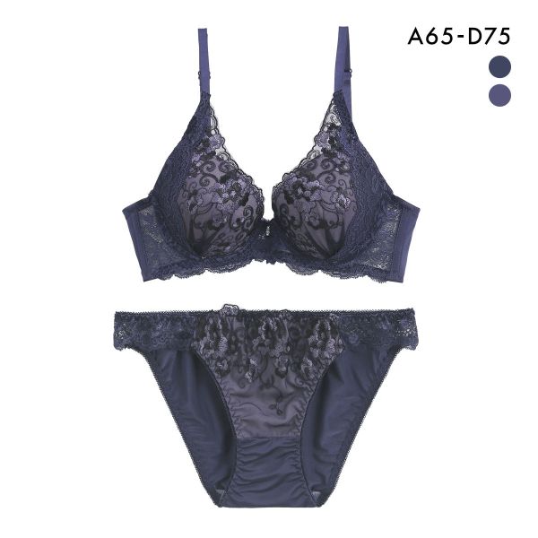 サンエイ 脇高 シックレディ ブラセット ABCD 脇肉 はみ肉すっきり 脇寄せ ブラジャー ショーツ セット 美胸 谷間 丸胸 SANEI