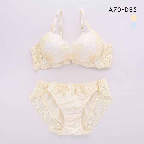サンエイ 脇高 フラワーブーケ ブラセット ABCD 脇肉 はみ肉すっきり 脇寄せ ブラジャー ショーツ セット 美胸 谷間 丸胸 SANEI
