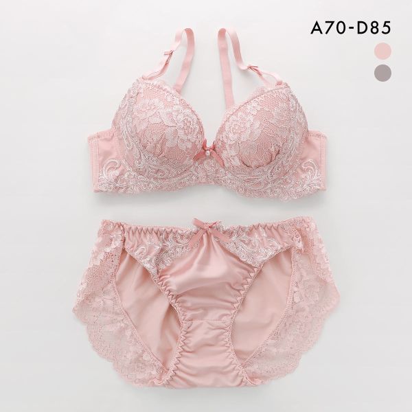 サンエイ アラベスクボタニカル ブラセット ABCD 脇肉 はみ肉すっきり 脇寄せ ブラジャー ショーツ セット 美胸 谷間 丸胸 SANEI