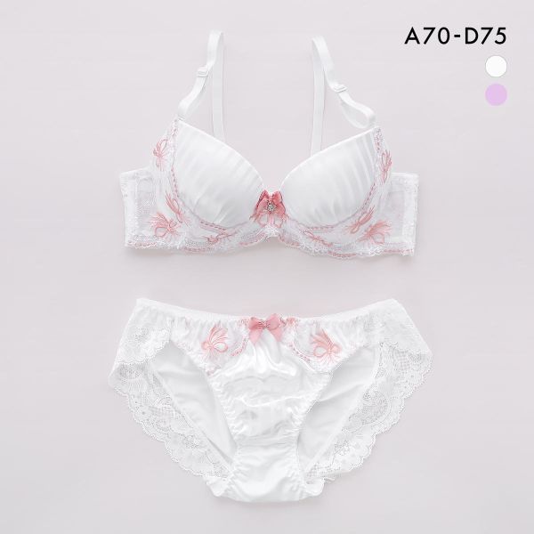 サンエイ ガーリーリボンブーケ ブラセット ABCD 脇肉 はみ肉すっきり 脇寄せ ブラジャー ショーツ セット 美胸 谷間 丸胸 魔法少女 SANEI