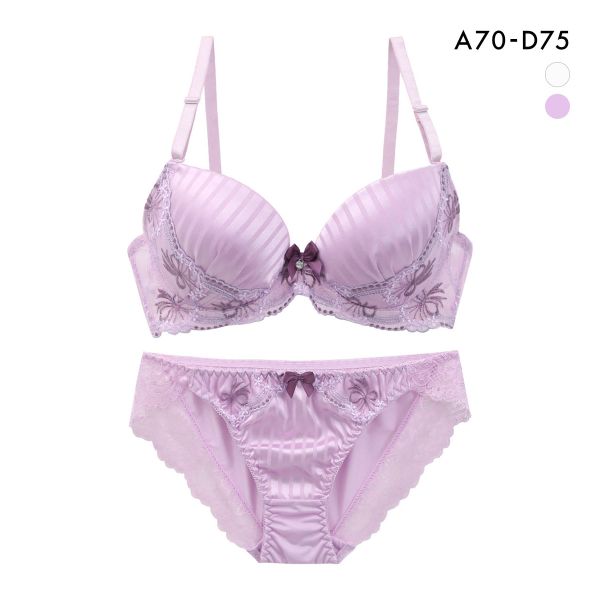 サンエイ ガーリーリボンブーケ ブラセット ABCD 脇肉 はみ肉すっきり 脇寄せ ブラジャー ショーツ セット 美胸 谷間 丸胸 魔法少女 SANEI