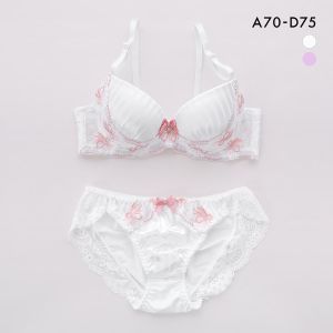 サンエイ ガーリーリボンブーケ ブラセット ABCD 脇肉 はみ肉すっきり 脇寄せ ブラジャー ショーツ セット 美胸 谷間 丸胸 魔法少女 SANEI