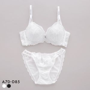 サンエイ 脇高 グロッシーローズレース ブラセット ABCD 脇肉 はみ肉すっきり 脇寄せ ブラジャー ショーツ セット 美胸 谷間 丸胸 SANEI