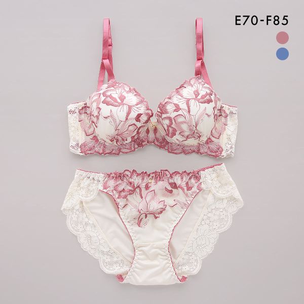 サンエイ 脇高 アロマティックメモワール ブラセット EF 脇肉 はみ肉すっきり 脇寄せ ブラジャー ショーツ セット 大きいサイズ SANEI