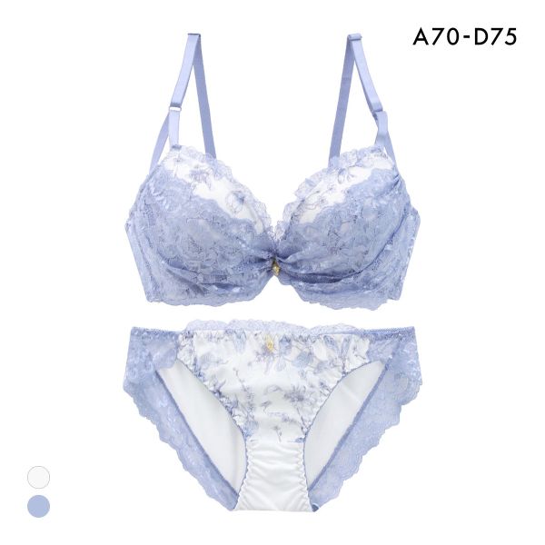 サンエイ 脇高 トワルドジュイ×カバーレース ブラセット ABCD 脇肉 はみ肉すっきり 脇寄せ ブラジャー ショーツ セット 美胸 谷間 丸胸 SANEI