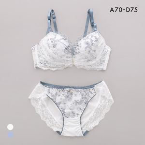 サンエイ 脇高 トワルドジュイ×カバーレース ブラセット ABCD 脇肉 はみ肉すっきり 脇寄せ ブラジャー ショーツ セット 美胸 谷間 丸胸 SANEI
