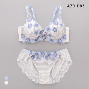 サンエイ 脇高 ハイライトフラワー ブラセット ABCD 大きいサイズ グラマー 脇肉 はみ肉すっきり 脇寄せ 着やせ セット 美胸 SANEI