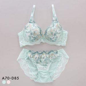 サンエイ 脇高 シアーフルール ブラセット ABCD 脇肉 谷間 盛り はみ肉すっきり 脇寄せ ブラジャー ショーツ セット 美胸 SANEI