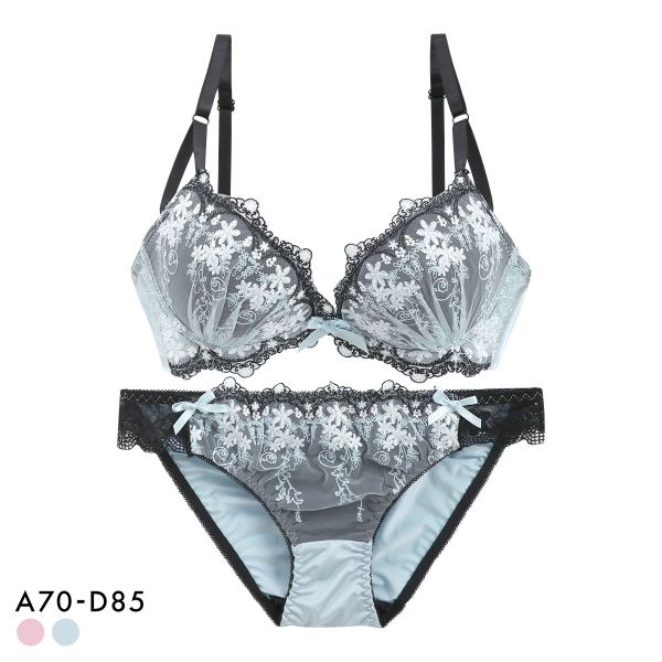 サンエイ 脇高 ブラック ブラセット ABCD 脇肉 谷間 盛り はみ肉すっきり 脇寄せ ブラジャー ショーツ セット 美胸 SANEI