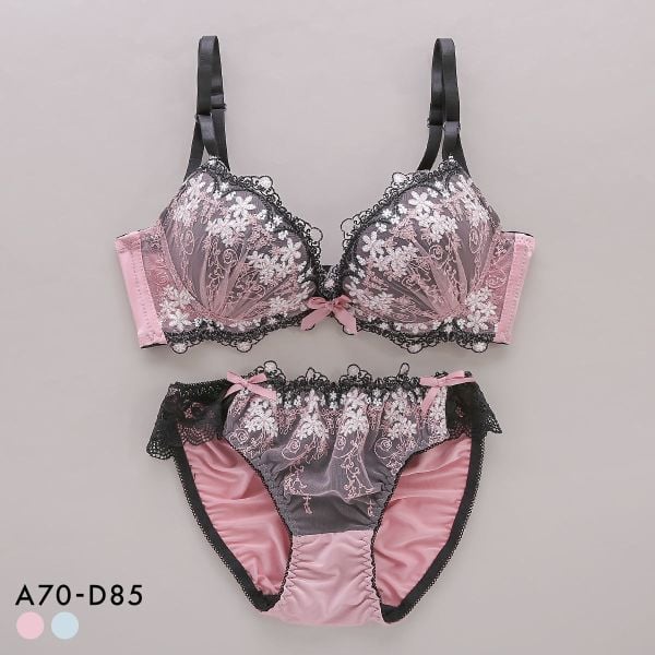 サンエイ 脇高 ブラック ブラセット ABCD 脇肉 谷間 盛り はみ肉すっきり 脇寄せ ブラジャー ショーツ セット 美胸 SANEI