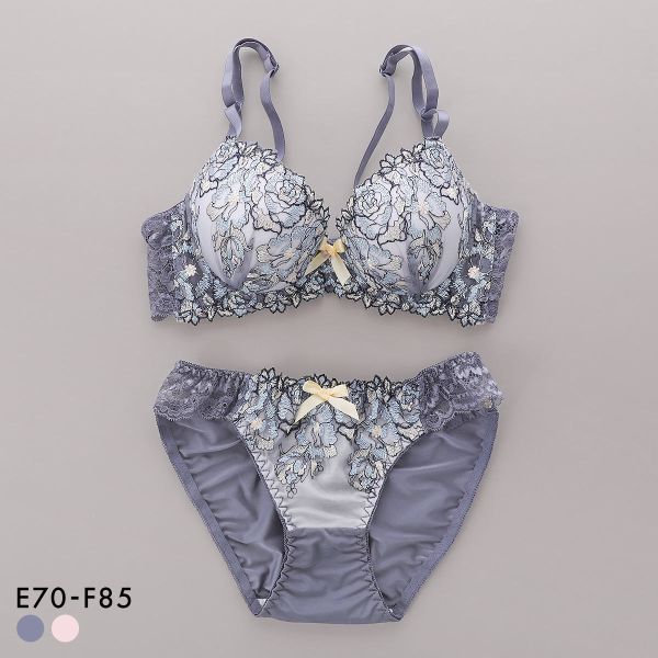 サンエイ 脇高 シャイニーローズ ブラセット EF 脇肉 はみ肉すっきり 脇寄せ ブラジャー ショーツ セット 大きいサイズ SANEI