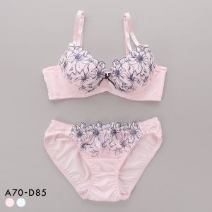 サンエイ 脇高 フェミニンカサブランカ ブラセット ABCD 脇肉 はみ肉すっきり 脇寄せ ブラジャー ショーツ セット 美胸 SANEI