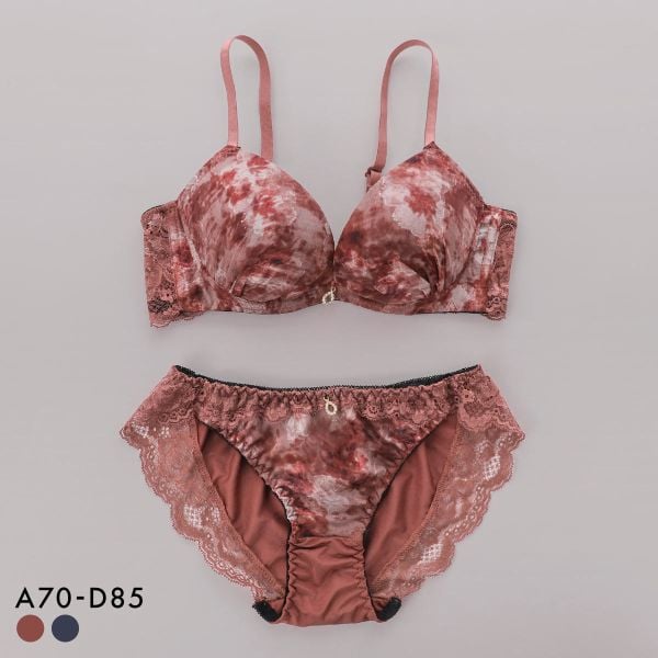 サンエイ 脇高 フォギーマーブルフラワー ブラセット ABCD 脇肉 谷間 盛り はみ肉すっきり 脇寄せ ブラジャー ショーツ 美胸 SANEI