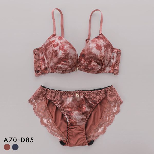 サンエイ 脇高 フォギーマーブルフラワー ブラセット ABCD 脇肉 谷間 盛り はみ肉すっきり 脇寄せ ブラジャー ショーツ 美胸 SANEI