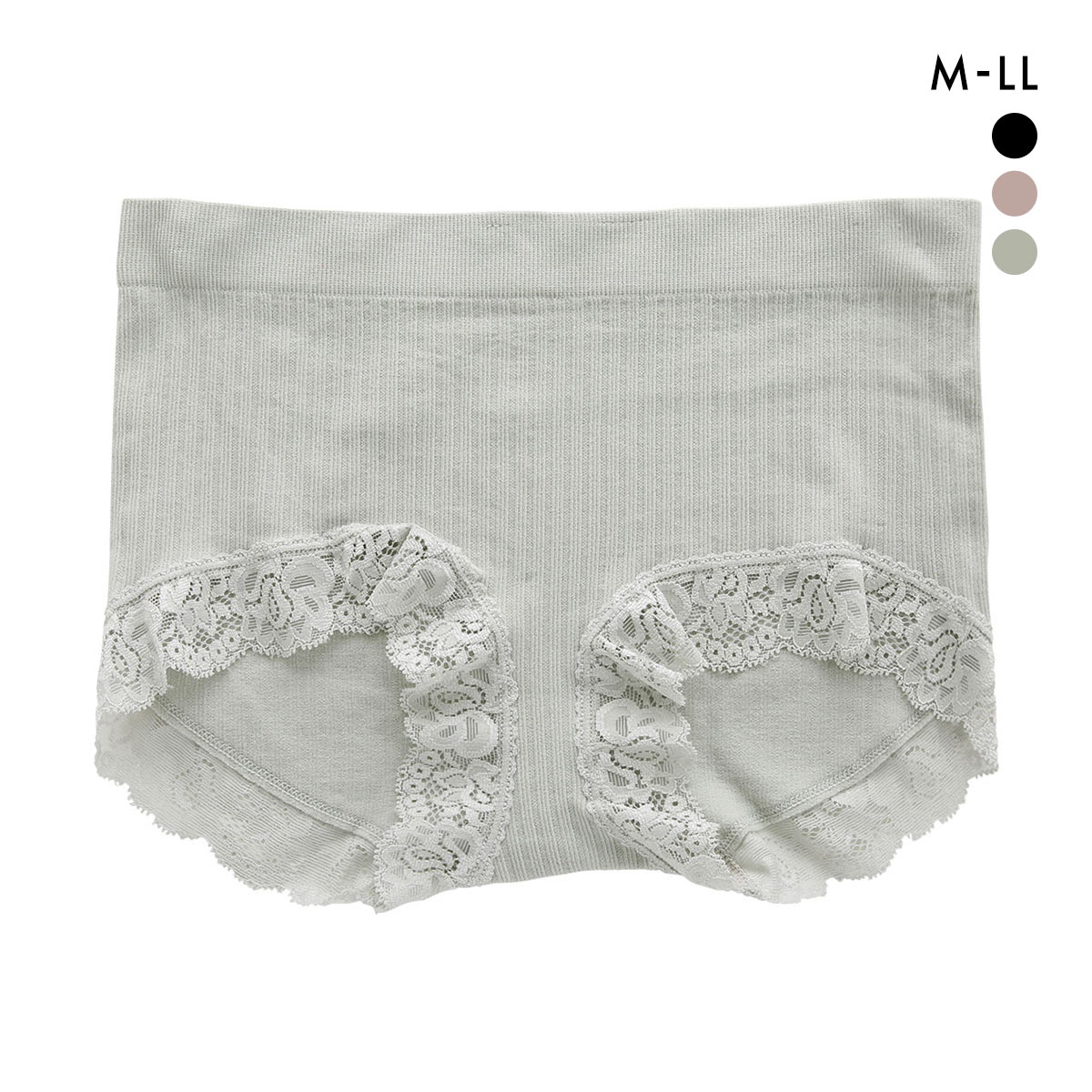 サンエイ SANEI ナチュラル リブ ショーツ 単品(GGY-グリーングレー-M)