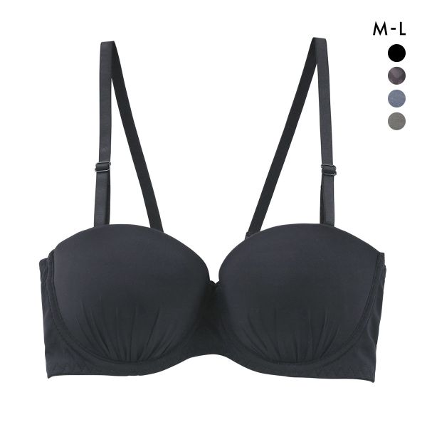 サンエイ STYLE UP チューブブラ ML 1/2カップブラジャー バックレース 背中見せ 肌見せ バックオープン ストラップレス SANEI