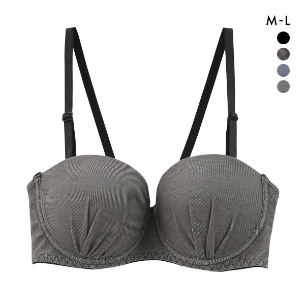 サンエイ STYLE UP チューブブラ ML 1/2カップブラジャー バックレース 背中見せ 肌見せ バックオープン ストラップレス SANEI