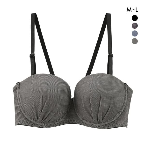 サンエイ STYLE UP チューブブラ ML 1/2カップブラジャー バックレース 背中見せ 肌見せ バックオープン ストラップレス SANEI