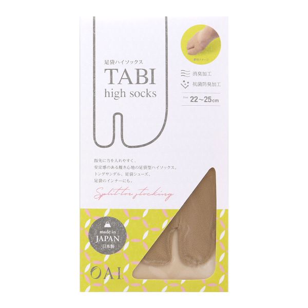 オーアイ OAI 足袋ハイソックス ショートストッキング 18デニール相当 足袋ソックス 消臭 レディース 日本製
