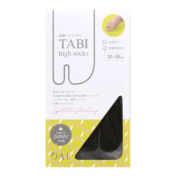 オーアイ OAI 足袋ハイソックス ショートストッキング 18デニール相当 足袋ソックス 消臭 レディース 日本製