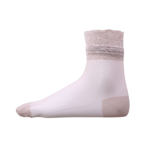 モア MORE ソフト口ゴムゆったり仕様 なめらかレース付きソックス ショートストッキング くるぶし丈 日本製