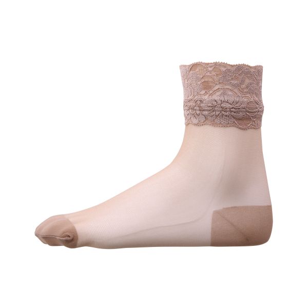 モア MORE ソフト口ゴムゆったり仕様 なめらかレース付きソックス ショートストッキング くるぶし丈 日本製