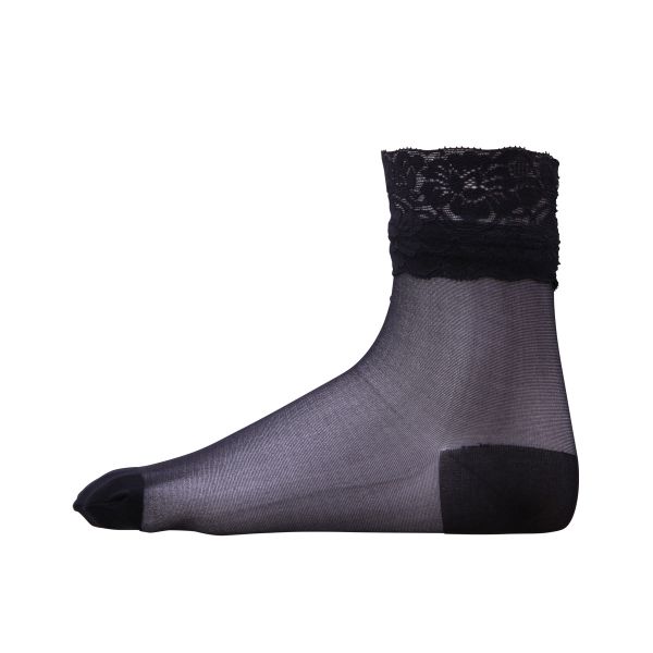 モア MORE ソフト口ゴムゆったり仕様 なめらかレース付きソックス ショートストッキング くるぶし丈 日本製