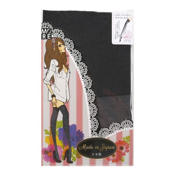 モア MORE ノンストッパー ガーターストッキング ハイゲージ 日本製