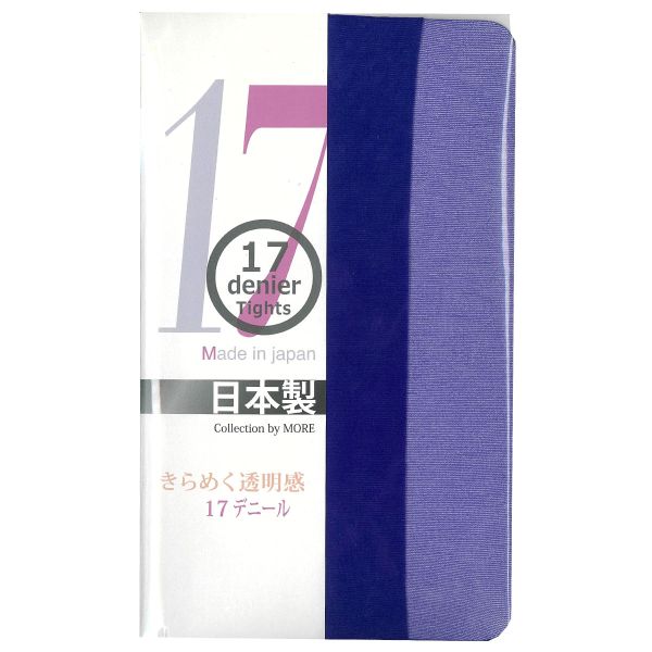 モア MORE きらめく透明感 17デニール カラー タイツ ストッキング 光沢 マチ付き 日本製